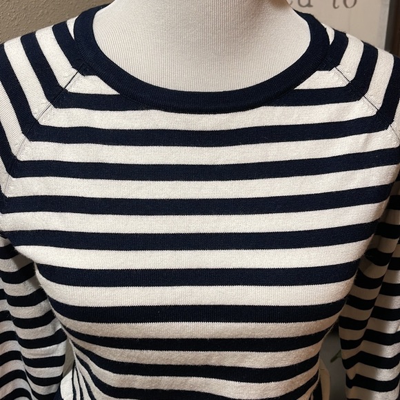 Navy and White Favorite Striped Sweater - Picture 2 of 6